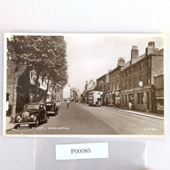 Vintage 1953 Postcard Sankey Street Warrington England UK Valentine's Photo B&W - Picture 1 of 2